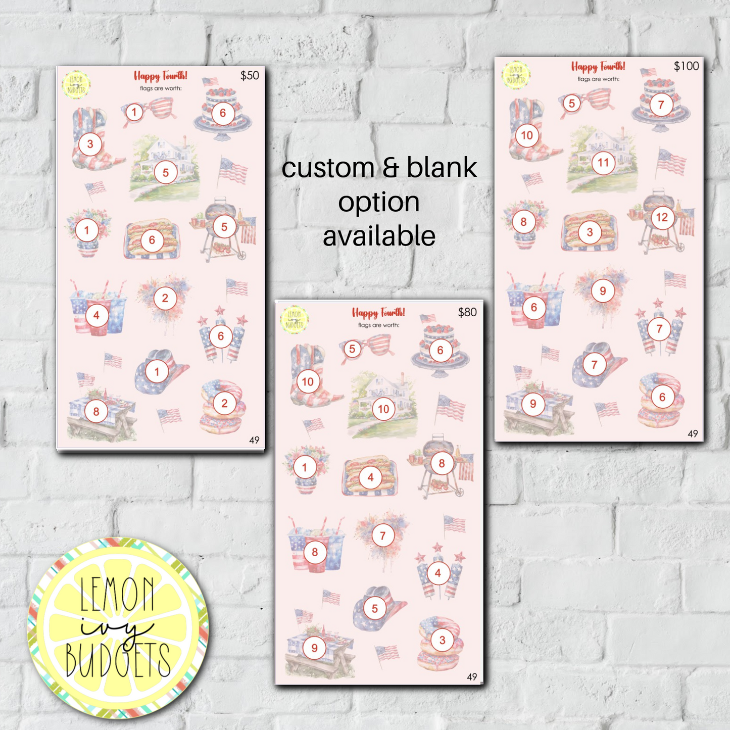 July 4th Sticker Savings Challenge, SC-49