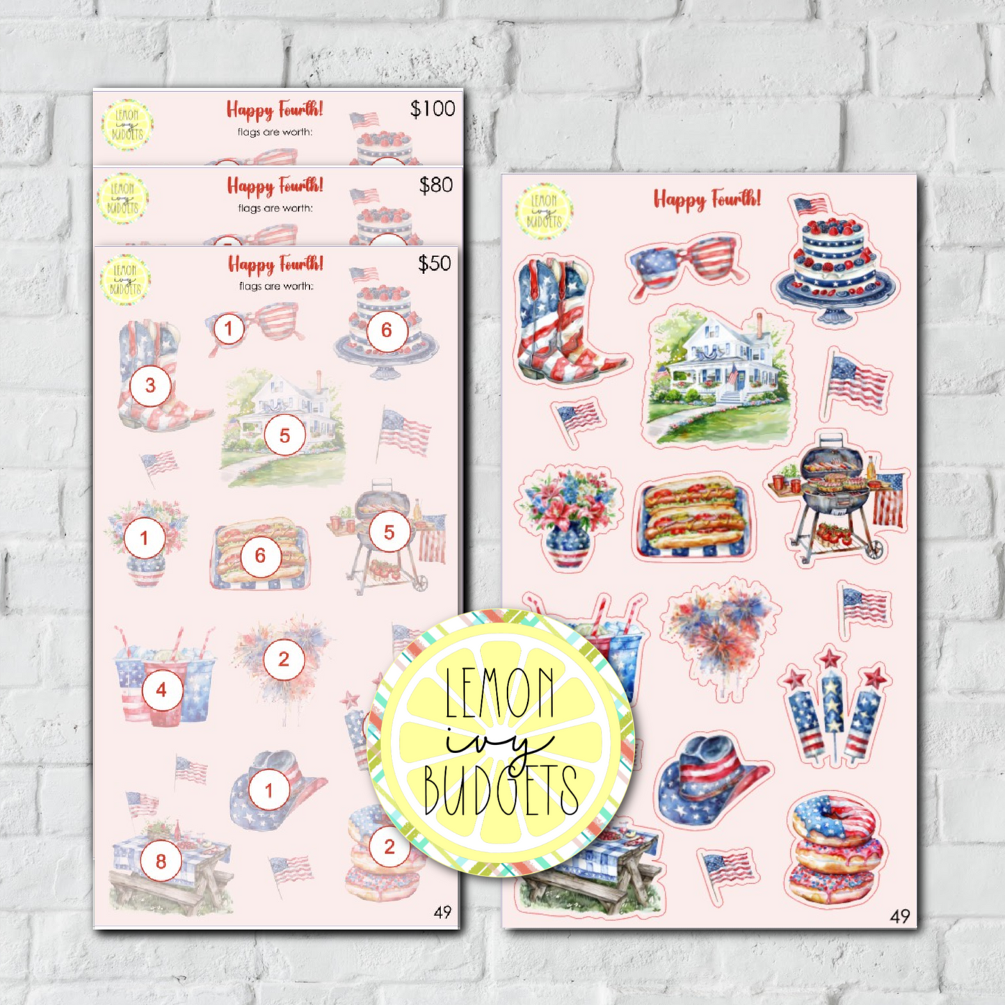 July 4th Sticker Savings Challenge, SC-49
