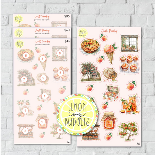Just Peachy Sticker Savings Challenge, SC-50